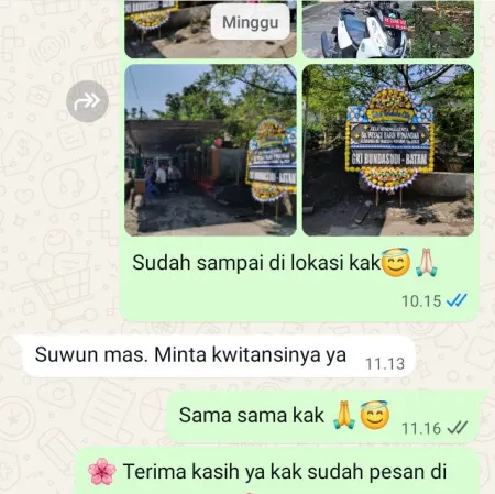 Pengiriman Papan Bunga Duka Jatingarang Bayan